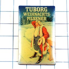 ピンバッジ・ツボルグ社ビール王冠デンマークのお酒サンタクロース