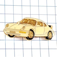 ピンバッジ・ポルシェ白い車 PORSCHE GERMANY