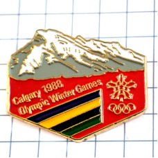 ピンバッジ・カルガリー五輪カナダ雪山オリンピック冬季ビンテージ中古品 CALGARY-1988 CANADA