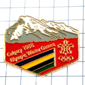 ピンバッジ・カルガリー五輪カナダ雪山オリンピック冬季ビンテージ中古品 CALGARY-1988 CANADA