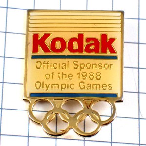 ピンバッジ・コダック社オリンピック五輪カルガリー1988年カナダ冬季ビンテージ中古品 KODAK CALGARY-1988 CANADA