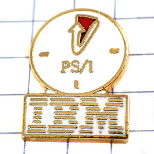 ピンバッジ・時計ＰＳ/１アイビーエムIBMコンピュータ機 IBM PS1