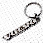 キーホルダー・ボルボ車ロゴ VOLVOシルバー銀色 VOLVO SWEDEN