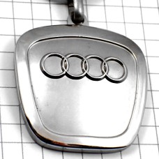 キーホルダー・アウディ車エンブレム銀色ロゴ AUDI GERMANY