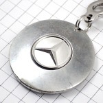 キーホルダー・メルセデスベンツ銀色ロゴ車シルバーエンブレム MERCEDES-BENZ GERMANY