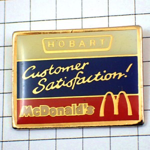 ピンバッジ・マクドナルドＭ顧客満足  MC-DONALDS CUSTOMER SATISFACTION HOBART AUSTRALIA