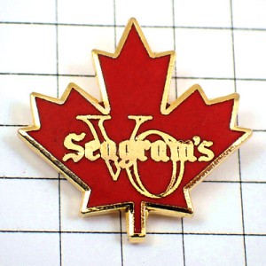 ピンバッジ・カナダ楓カエデの葉ウイスキーシーグラム酒 SEAGRAMS SEAGRAM WHISKY CANADA