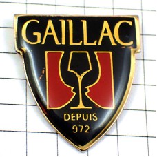 ピンバッジ・ガイヤック地方ワイン葡萄酒グラス紋章 GAILLAC FRANCE