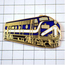 ピンバッジ・青い鉄道車両ブルー