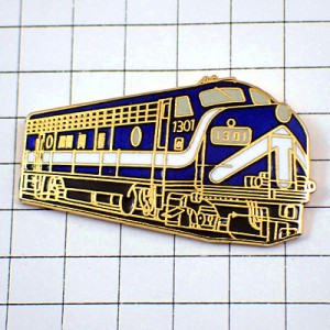 ピンバッジ・青い鉄道車両ブルー