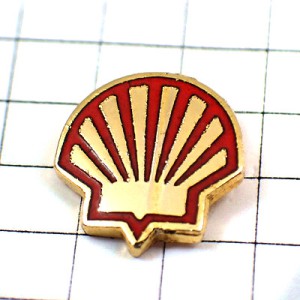 ピンバッジ・赤い二枚貝シェル石油 SHELL ENGLAND