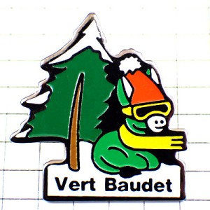 ピンバッジ・マフラーのロバ驢馬 VERT-BAUDET FRANCE