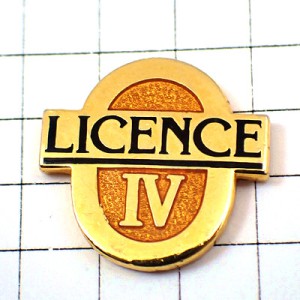 ピンバッジ・ライセンスIVアルコール酒 LICENCE-IV FRANCE