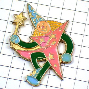 ピンバッジ・魔法使いアルベールビル冬季五輪オリンピック星ビンテージ中古品