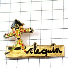 ピンバッジ・ピエロ道化師アルルカン劇コメディアデラルテ芝居 ARLEQUIN