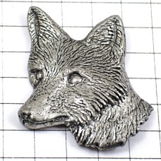 ピンバッジ・キツネ狐シルバー銀色 PEWTER SILVER A-R-BROWN FOX