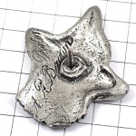 ピンバッジ・キツネ狐シルバー銀色 PEWTER SILVER A-R-BROWN FOX