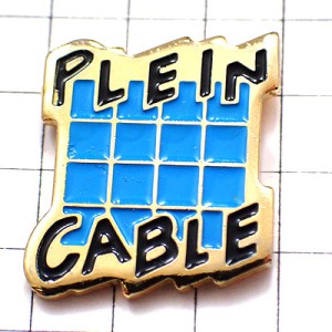 お買得ピンバッジ・青い方眼ブルー水色 PLEIN-CABLE