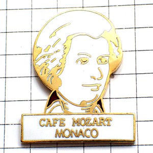 ピンバッジ・モーツァルト作曲家モナコのカフェ CAFE MOZART MONACO