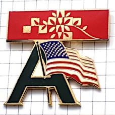 ピンバッジ・アトランタ五輪アメリカ星条旗/USA国旗オリンピック夏季ビンテージ中古品