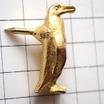 ピンバッジ・ペンギン金色ゴールド