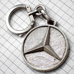 キーホルダー・メルセデスベンツ車エンブレム銀色シルバー MERCEDES-BENZ GERMANY