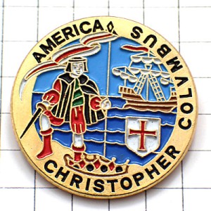 ピンバッジ・コロンブスの帆船大航海時代 CHRISTOPHER-COLUMBUS AMERICA-1492 SANTA-MARIA