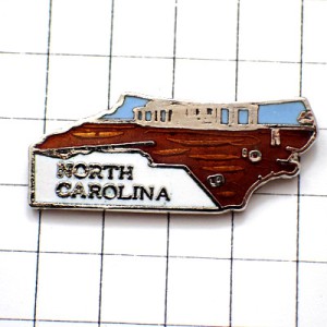 ピンバッジ・ノースカロライナ州アメリカ地図型/USA NORTH-CAROLINA STATE MAP