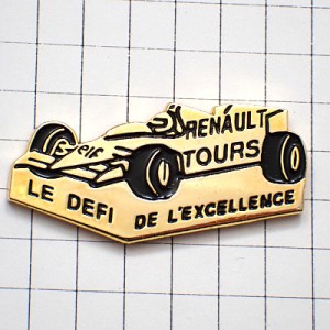 ピンバッジ・ルノーF1レース仕様の金色の車ゴールド RENAULT FRANCE