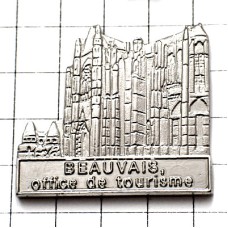 ピンバッジ・ボーヴェ大聖堂カトリック銀色シルバー観光案内所 BEAUVAIS