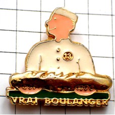 ピンバッジ・パン屋さんバゲット金色ゴールド13 VRAI-BOULANGER BAGUETTE FRANCE