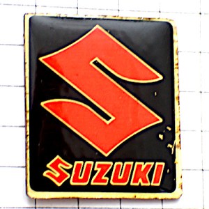 ピンバッジ・スズキSUZUKIの赤い「Ｓ」