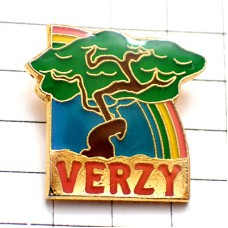 ピンバッジ・虹と一本の木 VERZY BONSAI