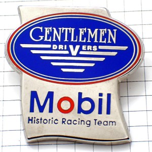 ピンバッジ・モービル石油ジェントルマン紳士のドライバー車レースチーム MOBIL-OIL USA