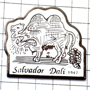 ピンバッジ・サルバドール・ダリ画家フタコブラクダ駱駝 SALVADOR-DALI 