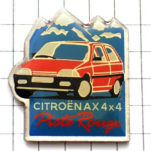 ピンバッジ・シトロエンAX赤い車４輪駆動 CITROEN FRANCE