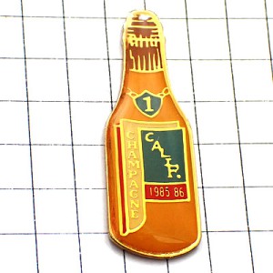 ピンバッジ・シャンパーニュ酒瓶一本シャンパン CHAMPAGNE CALIP FRANCE