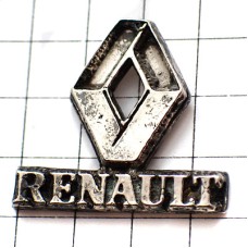 ピンバッジ・ルノー車ロゴ銀色シルバーエンブレム RENAULT FRANCE