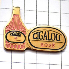 ピンバッジ・ワイン葡萄酒ロゼ瓶 CIGALOU COTES-DE-PROVENCE ROSE-WINE FRANCE