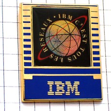 ピンバッジ・ＩＢＭアイビーエム惑星 IBM NETWORKネットワーク