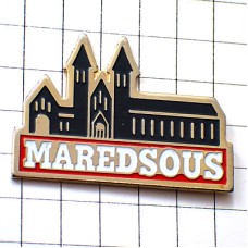 ピンバッジ・町の影ビールの会社 ABBAYE-DE-MAREDSOUS FRANCE