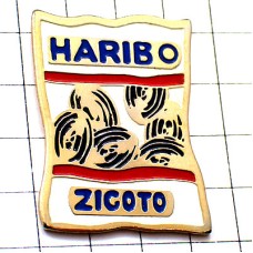 ピンバッジ・ハリボ白い袋キャンディーお菓子 HARIBO ZIGOTO GERMANY