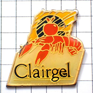 ピンバッジ・ロブスター伊勢海老エビ冷凍 CLAIRGEL LANGOUSTE FRANCE