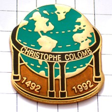 ピンバッジ・コロンブス大航海時代500年/地球 CHRISTOPHER-COLUMBUS AMERICA-1492 CHRISTOPHE-COLOMB