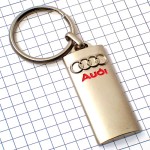 キーホルダー・アウディ車４つの輪シルバー銀色 AUDI GERMANY