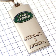 キーホルダー・ランドローバー車エンブレム緑シルバー銀色 ROVER RANGE-ROVER LAND-ROVER ENGLAND