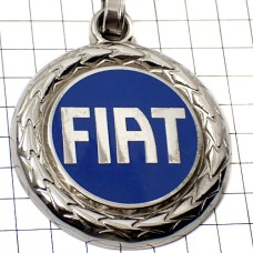 キーホルダー・フィアット車ロゴ青 FIAT ITALIA ITALY