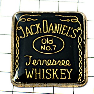 ピンバッジ・ジャックダニエル黒ラベル酒ウイスキー JACK-DANIELS TENNESSEE WHISKY WHISKEY USA