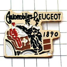 ピンバッジ・プジョー車パリのアンティークカー PEUGEOT FRANCE