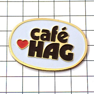 ピンバッジ・ハグＨＡＧカフェ赤いハート